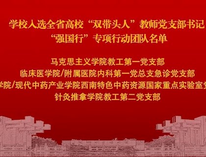 再添殊榮！我校4個(gè)黨支部入選全省高?！半p帶頭人”教師黨支部書記“強(qiáng)國行”專項(xiàng)行動(dòng)團(tuán)隊(duì)